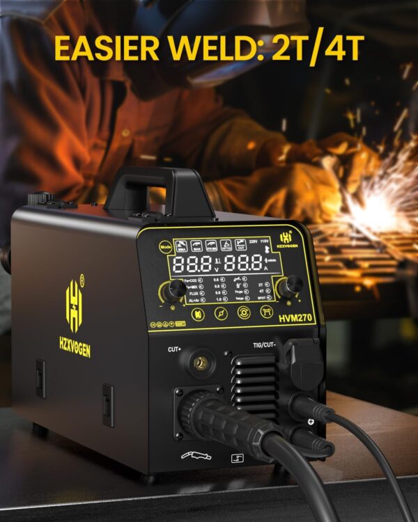HZXVOGEN 200A 6-in-1 Multi-Process Welder: MIG/TIG/Stick/Plasma Cutter - Image 6