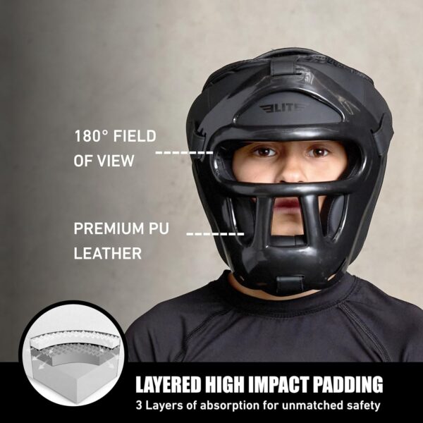 Elite Sports Kids Boxing Headgear | Youth MMA Protective Gear 4-13 Years - Image 3
