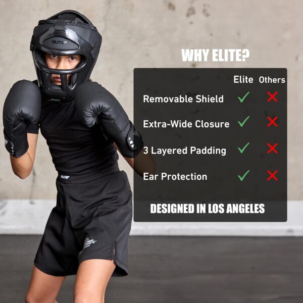 Elite Sports Kids Boxing Headgear | Youth MMA Protective Gear 4-13 Years - Image 5