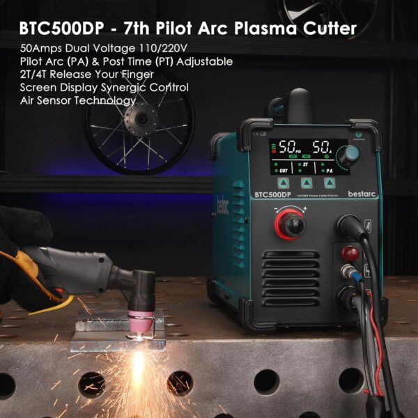 Best Dual Voltage 50Amp Pilot Arc Plasma Cutter - Non-Touch IGBT Metal Cutting Machine - Image 2