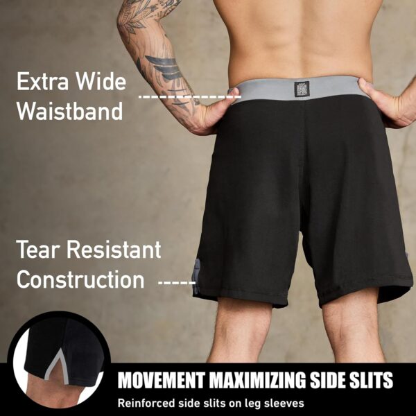 Black Jack Pro BJJ Shorts: Men's No-Gi Grappling MMA Fight Shorts, Lightweight & Durable - Image 3