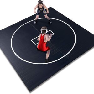 Gold Medal Sports 10' x 10' Wrestling Mat, Jiu Jitsu BJJ Mats, Wrestling Mats, Martial Arts Thick Mats for Home, Judo Tatami Wrestling Mat, Flexi Roll