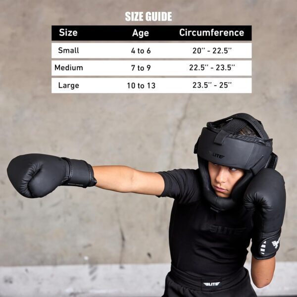 Elite Sports Kids Boxing Headgear | Youth MMA Protective Gear 4-13 Years - Image 6