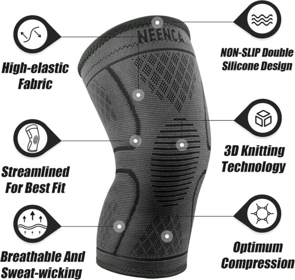 NEENCA Knee Braces: Best Compression Sleeves for Pain Relief & Support - Image 2