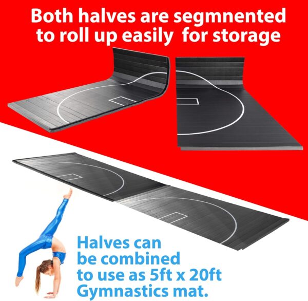 Premium 10x10 Flexi-Roll Wrestling Mat for Home Gym | BJJ Jiu Jitsu Tatami Surface - Image 6
