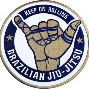 Brazilian Jiu Jitsu Patch (3.5 Inch) Keep On Rolling Grappling Embroidered Iron/Sew on Badge BJJ Gi Applique
