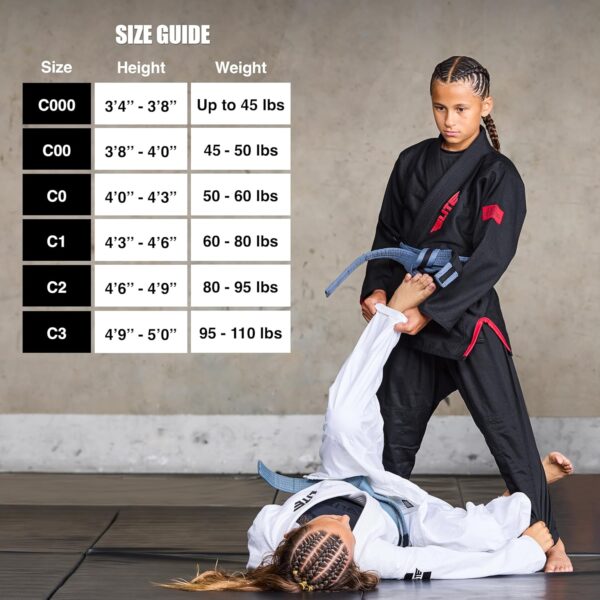 Elite Sports IBJJF Approved Ultra Light Kids BJJ Gi with Free Belt - Image 4