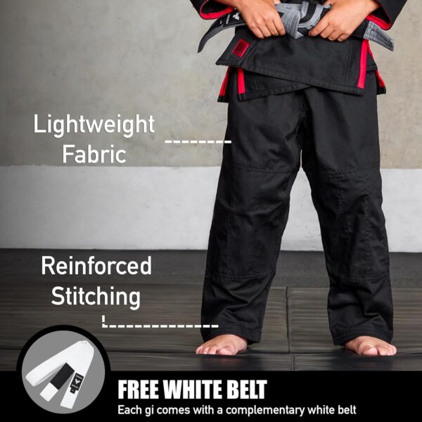 Elite Sports IBJJF Approved Ultra Light Kids BJJ Gi with Free Belt - Image 3