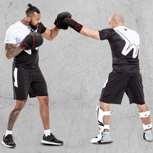 RDX Curved Focus Mitts: Maya Hide Leather Boxing Pads for MMA, Muay Thai, Kickboxing Training - Image 2