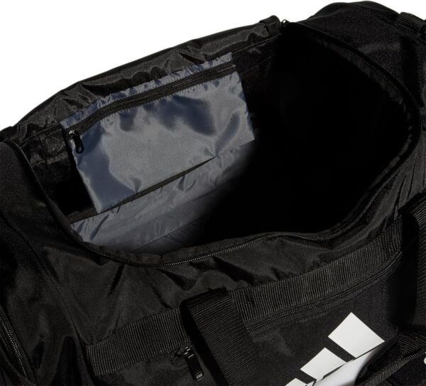 Adidas Defender 4.0 Medium Duffel Bag: Durable Sports & Travel Gear 66L Black/White - Image 2