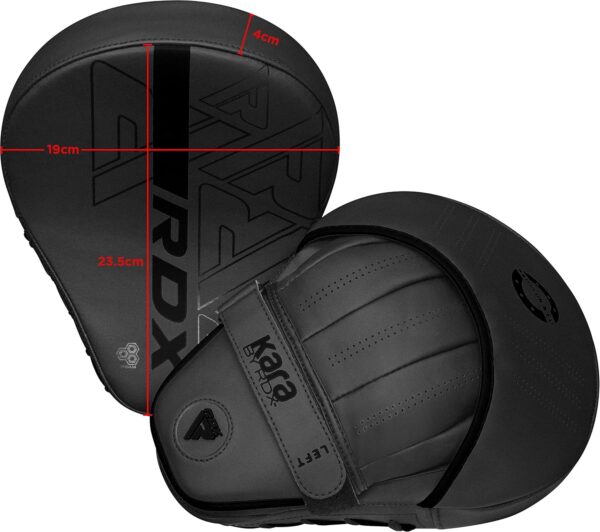 RDX Curved Focus Mitts: Maya Hide Leather Boxing Pads for MMA, Muay Thai, Kickboxing Training - Image 3