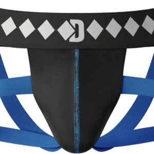 Diamond MMA Four-Strap Jock Strap Supporter with Built-in Athletic Cup Pocket for Sports