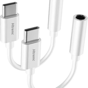 USB C to 3.5mm Headphone Jack Adapter for iPhone 16/16 Pro/15/15 Pro/Pro Max/Plus, Type C Aux Dongle Cable Cord Compatible with iPad, Samsung Galaxy S23/S23/S22/S21Ultra, MacBook,Note 2 Pack