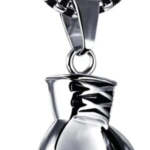 Boxing Necklace for Men Stainless Steel Glove Pendant Gloves Chain Jewelry Charm Boxing Glove Pendant Necklace for Men Punk Style Boxing Glove Chain