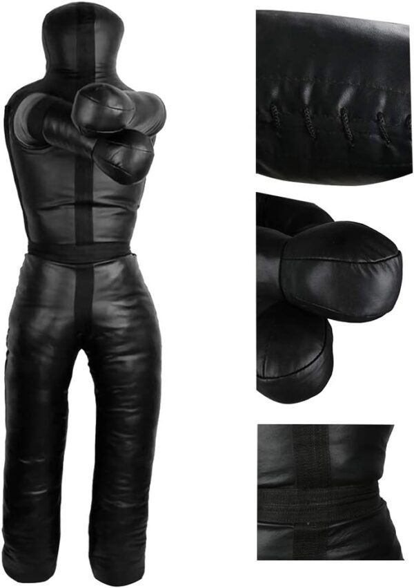 Aoneky 6ft Leather Unfilled Grappling Dummy - MMA BJJ UFC Training Gear - Image 6