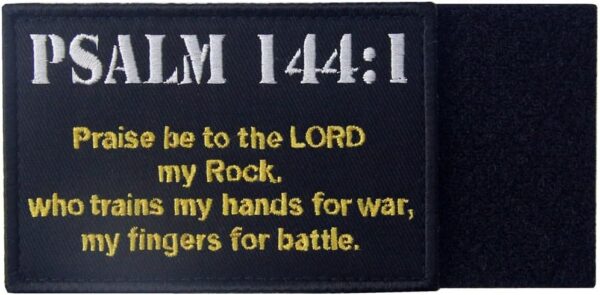 Psalm 144:1 Tactical Morale Patch | Hook & Loop Military Badge - Image 5