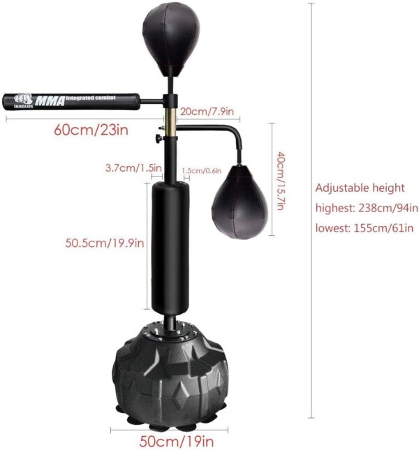 INNOLIFE MMA Boxing Speed Trainer Dual Punch Spinning Bar Reflex Tool - Image 5