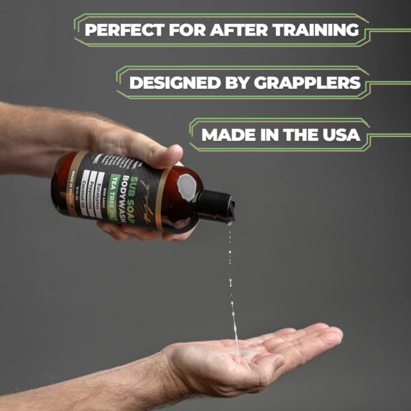 Gold BJJ Tea Tree Anti-Fungal Soap | Natural MMA Shower Gel for Athletes - Image 5