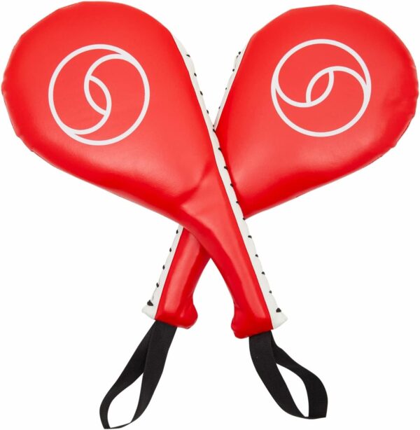 Premium 2-Pack TKD Kick Pads: Martial Arts Training Sparring Gear, Red - Image 6