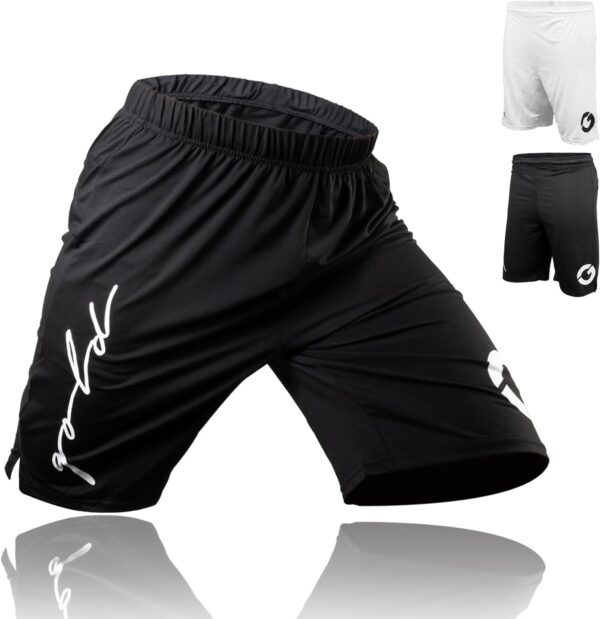 Gold BJJ Jiu Jitsu Shorts - IBJJF Approved No Gi Fight Short - for Grappling, MMA, Wrestling, Muay Thai & Boxing