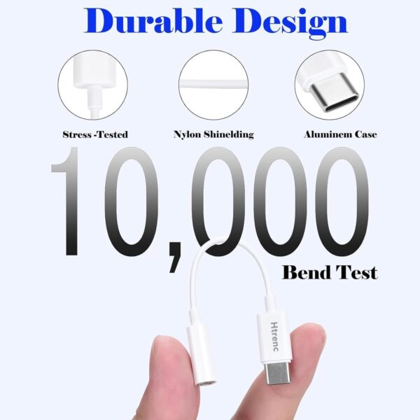 USB-C to 3.5mm Headphone Adapter for iPhone 16/15, Samsung Galaxy S23 (2-Pack) - Image 6