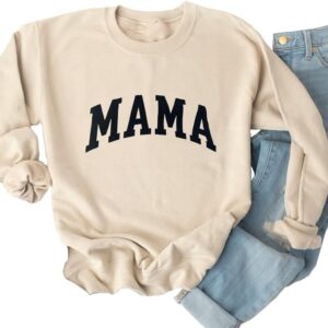 Vintage Mama Sweatshirts Womens This Mama Prays Shirt Leopard Mama Graphic Tees