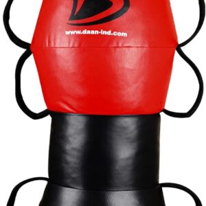 Grappling Dummy with Handles, MMA Floor Punching Bag, Ground and Pound Training Throwing Striving BJJ MMA Punching Dummy Strong Vinyl Material for Pro Training 120cm UNFILLED