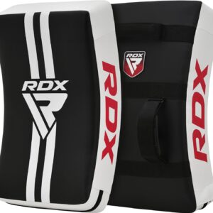 RDX Kick Shield Muay Thai Kickboxing, 60CM Large Heavy Curved Kicking Striking Body Pad, Punching Foot Target MMA Boxing Training, 3 Padded Handles, Martial Arts Karate TKD Taekwondo (ONE PAD ONLY)