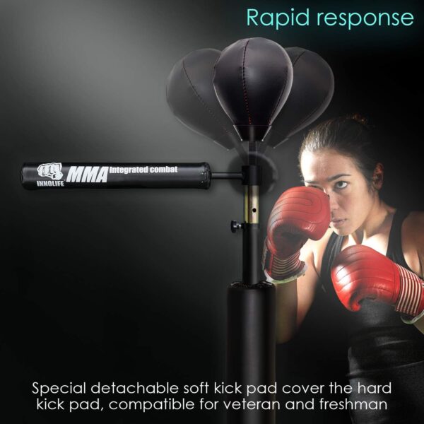 INNOLIFE MMA Boxing Speed Trainer Dual Punch Spinning Bar Reflex Tool - Image 6