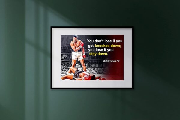 Muhammad Ali Inspirational Quote Poster - Black History Month Boxing Decor - Image 8