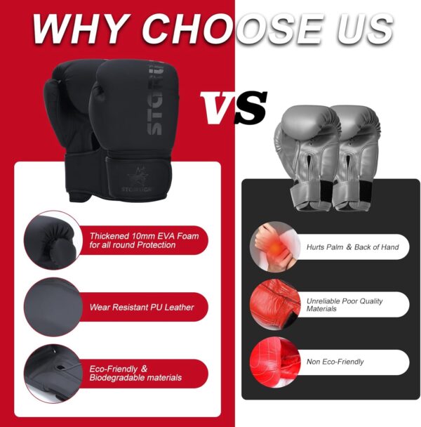Pro Boxing Gloves for Men & Women: Training, Sparring, MMA, Kickboxing, Muay Thai Workout Gloves - Image 4