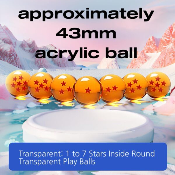 Dragon Ball Crystal Resin Stars 7-Piece Collectible Anime Set 43MM - Image 4