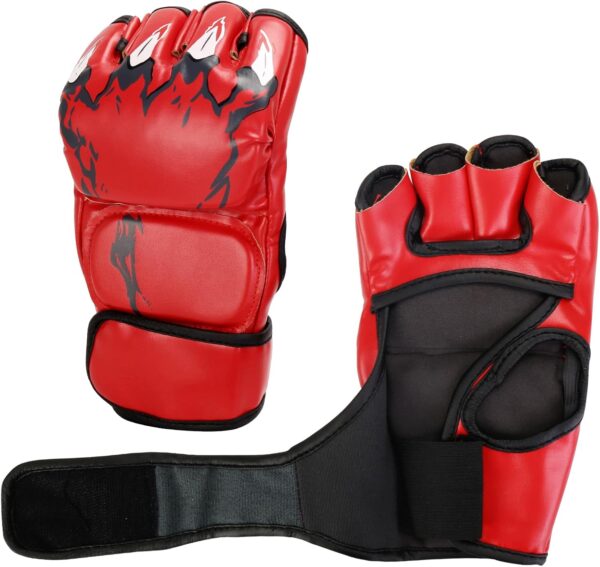 2 Pair Half Finger Boxing Gloves for Men Women | Kickboxing MMA Training Gloves - Image 5