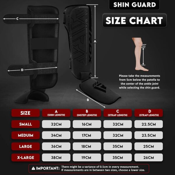 RDX Maya Hide Leather Shin Guards: Pro Kickboxing & Muay Thai Protection - Image 4