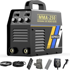 250Amp Stick Welder, 110V ARC Welding Machine with Synergic Control, IGBT Inverter Digital Display Portable MMA Welder Machine with Hot Start, Arc force and Anti-Stick,MMA Soldador Portatil