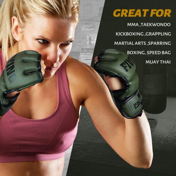 FIVING Pro MMA Gloves: Muay Thai, Sparring & Kickboxing Open Palm Gloves - Image 6
