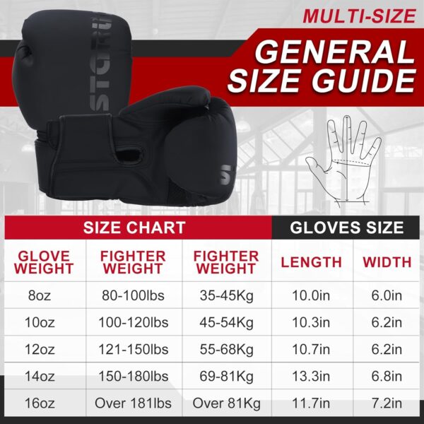 Pro Boxing Gloves for Men & Women: Training, Sparring, MMA, Kickboxing, Muay Thai Workout Gloves - Image 3