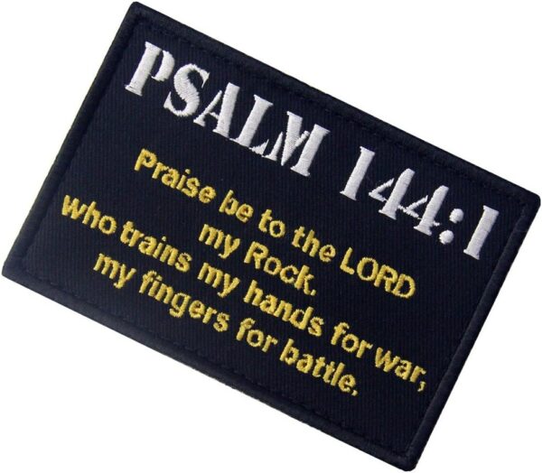 Psalm 144:1 Tactical Morale Patch | Hook & Loop Military Badge - Image 4