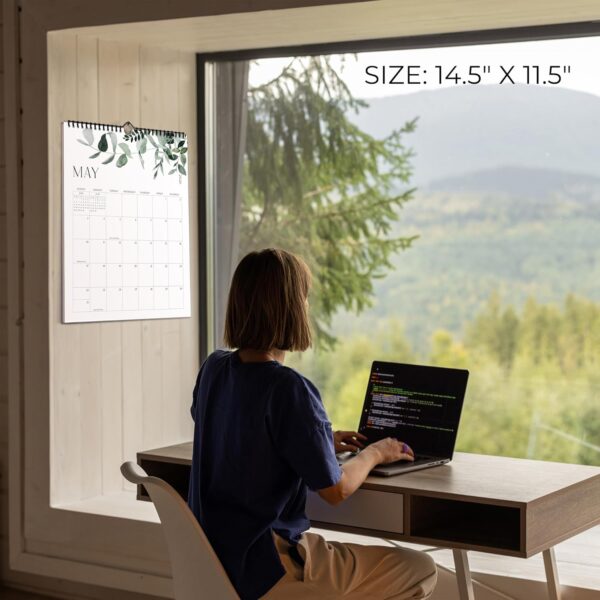 Modern Greenery 2025-2026 Wall Calendar - 18-Month Academic Planner - Image 4