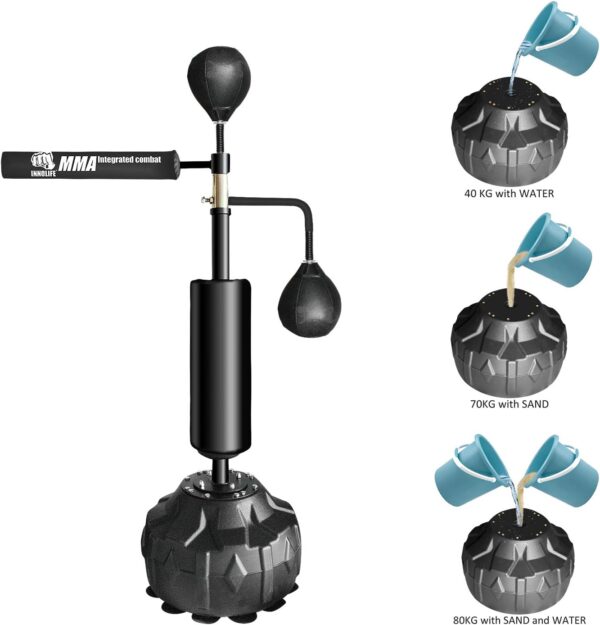 INNOLIFE MMA Boxing Speed Trainer Dual Punch Spinning Bar Reflex Tool - Image 4