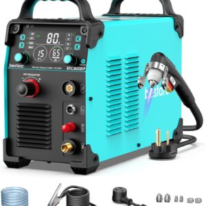 Plasma Cutter, BTC800DP 9th Generation 80Amps Pilot Arc Plasma Cutter Machine,Adopt [Air Sensor Technology] Dual Voltage 110/220V Plasma Cutting Machine (BTC800DP 9GEN 110/220V)