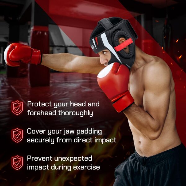 Yes4All Extreme Full Face Boxing Headgear - Adjustable MMA Sparring Helmet - Image 6
