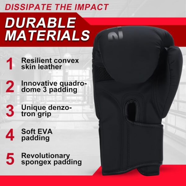 Pro Boxing Gloves for Men & Women: Training, Sparring, MMA, Kickboxing, Muay Thai Workout Gloves - Image 5