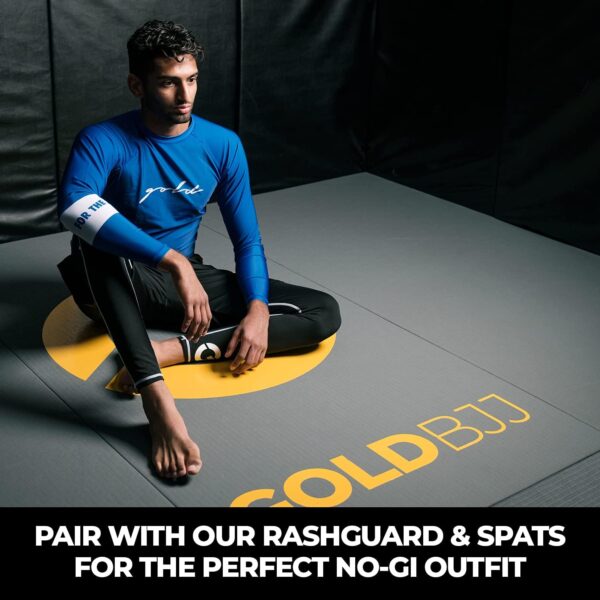 Gold BJJ Shorts: IBJJF Approved No-Gi Grappling Shorts for MMA & Combat Sports - Image 6