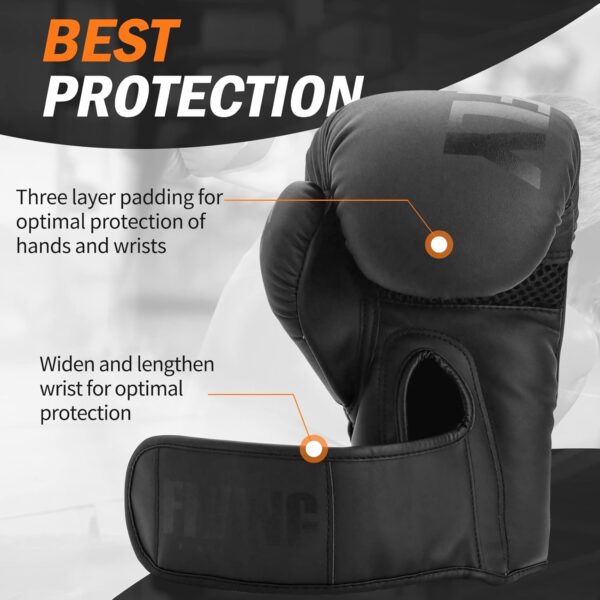 FIVING Pro Boxing Gloves - Men Women MMA Kickboxing Muay Thai Training Gloves - Image 5