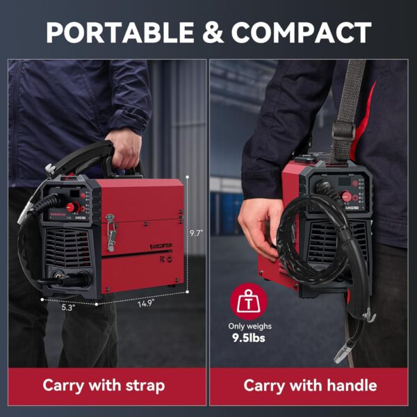 ARCCAPTAIN 160A 4-in-1 MIG Welder: Dual Voltage, Multi-Process Welding Machine - Image 5