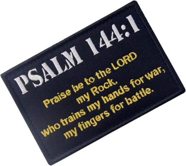 Psalm 144:1 Tactical Morale Patch | Hook & Loop Military Badge - Image 3