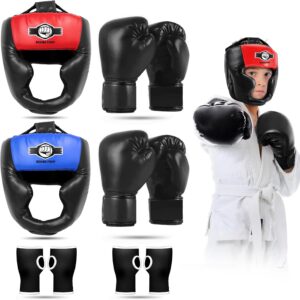 Boxing Headgear, Boxing Head Gear Sparring Safety Head Guard with Gloves, Boxing Protective Gear for MMA, Kickboxing, Muay Thai, Boxing Helmet for Adult Kids