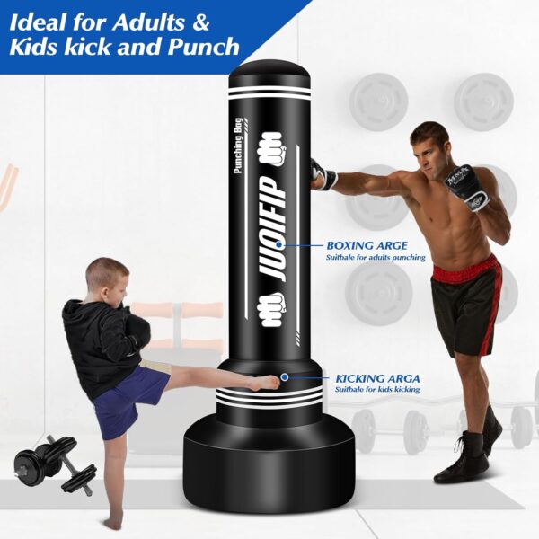 70" Freestanding Punching Bag for MMA, Boxing & Home Fitness - Gloves & Pump Included - Image 2