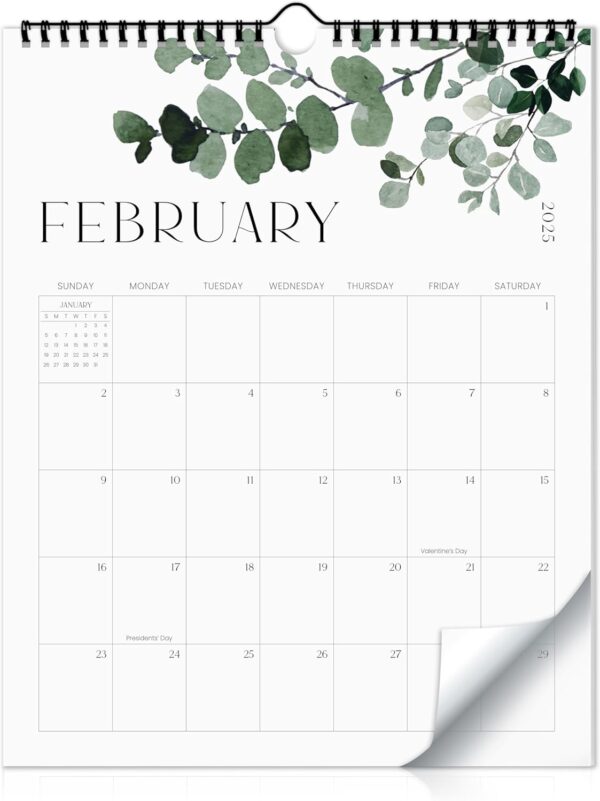 Aesthetic 2025-2026 Wall Calendar - Runs from January 2025 Until July 2026 - The Perfect Modern Greenery Calendar Planner for Easy Organizing